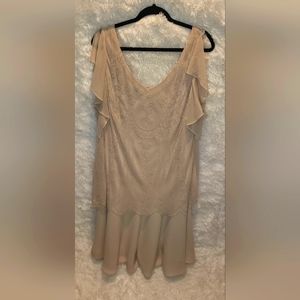 **Woman's Tan Formal Dress**